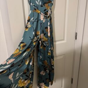 Floral Blue/Green Women's Jumpsuit